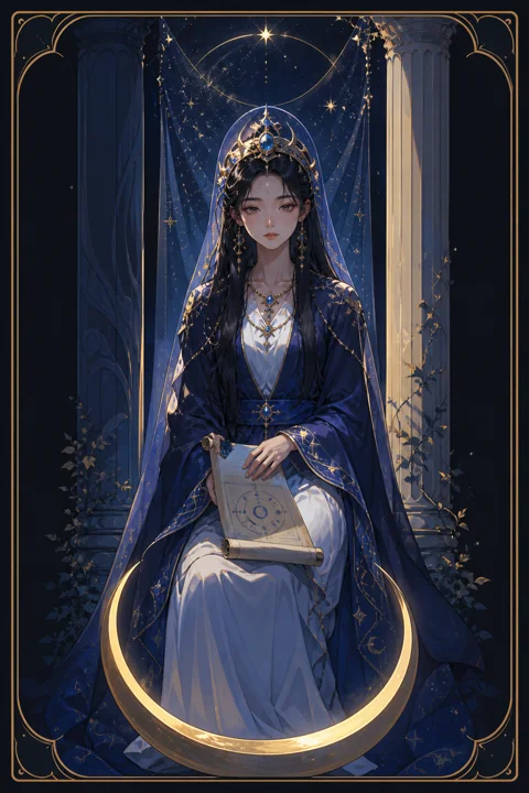 여사제 타로 카드 그림