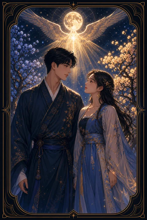 연인 타로 카드 그림