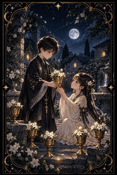 컵 6 타로 카드 그림